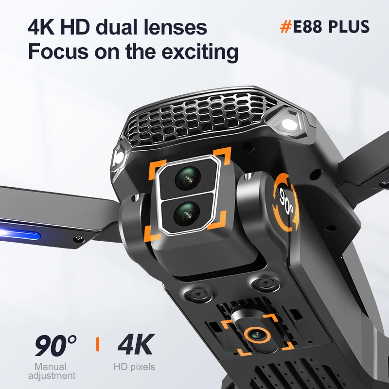 New E88 Plus Quadcopter Drone: - Drone Lidar のレビューと価格