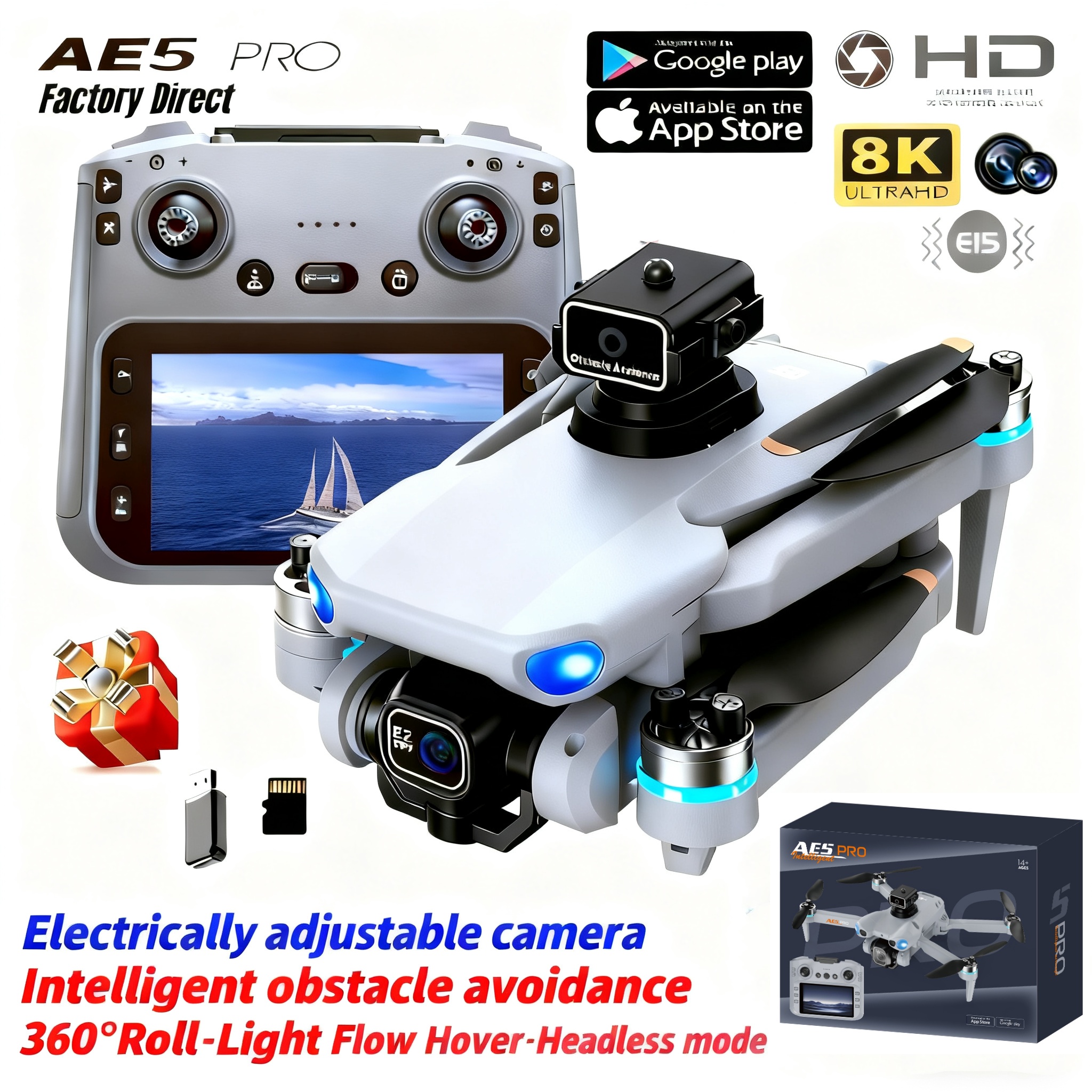 2026 New AE5 Pro Drone 8K HD 4 - Drone Video Production のレビューと価格