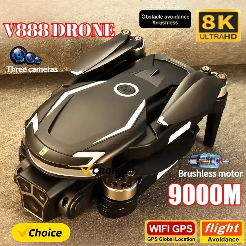 New V888 Drone 8K GPS Triple C - Drone Photogrammetry のレビューと価格