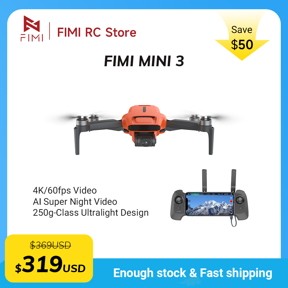 FIMI MINI 3 Camere drone 4K 60 - Drone Video Production のレビューと価格